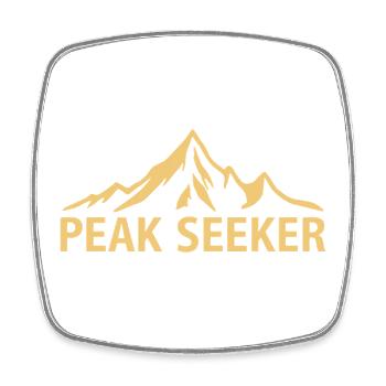 Peak Seeker Alpine Mountains - Square fridge magnet - white - Front