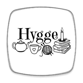 Hygge Motifs - Square fridge magnet - white - Front