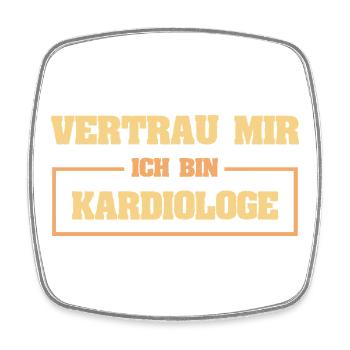Gift for cardiologist - Square fridge magnet - white - Front