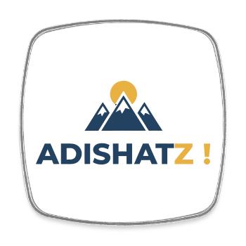 ADISHATZ! - Square fridge magnet - white - Front