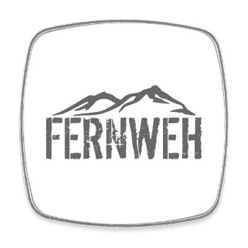 Fernweh Shirt Urlauber - Viereckiger Kühlschrankmagnet - Weiß - Vorne