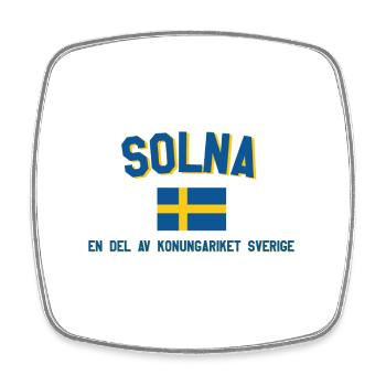 Solna flag in the colors of the kingdom - Square fridge magnet - white - Front