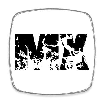 Classic MX Motocross Design – Power & Style - Square fridge magnet - white - Front