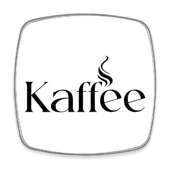 Kaffee - Viereckiger Kühlschrankmagnet - Weiß - Vorne