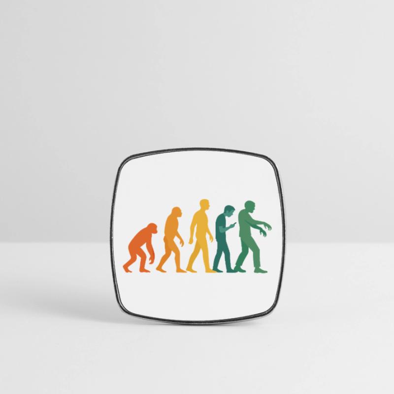 Evolution Silhouette Gradient Square fridge magnet