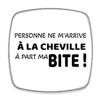 Personne ne m’arrive  - Magnet carré - blanc - Devant