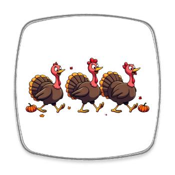 Bébé dinde de Thanksgiving - Magnet carré - blanc - Devant