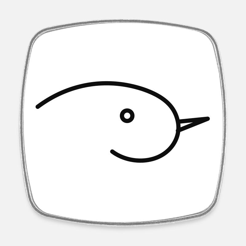 minimal dug - Viereckiger Kühlschrankmagnet - Weiß