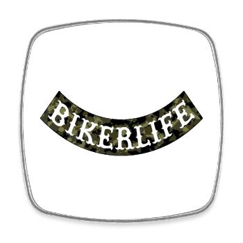 camouflage_bikerlife - Magnet carré - blanc - Devant