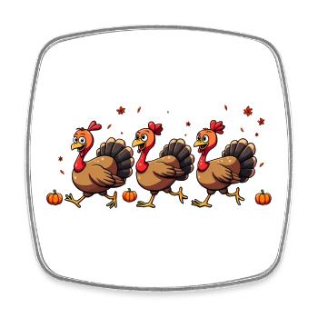 Bébé dinde de Thanksgiving - Magnet carré - blanc - Devant