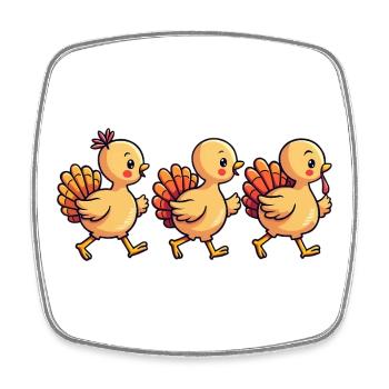 Thanksgiving Truthahn Baby - Viereckiger Kühlschrankmagnet - Weiß - Vorne