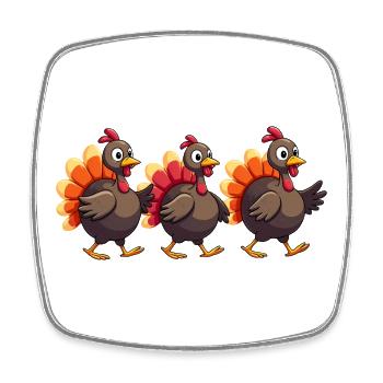 Thanksgiving Truthahn Baby - Viereckiger Kühlschrankmagnet - Weiß - Vorne