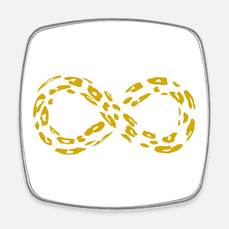 Boucle infinie léopard (alternative) - Magnet carré - blanc