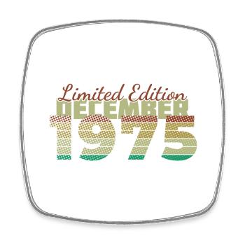 50. Geburtstag Limited Edition (SCR) 12/1975 - Viereckiger Kühlschrankmagnet - Weiß - Vorne