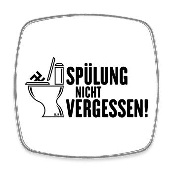 Don't forget to rinse! (Against Right / Black) - Square fridge magnet - white - Front