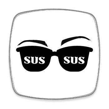SUS Sonnenbrillen Meme Design - Viereckiger Kühlschrankmagnet - Weiß - Vorne