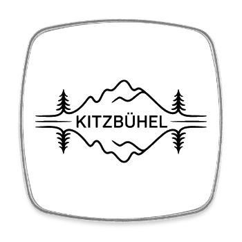 Kitzbühel - Souvenir Design - Viereckiger Kühlschrankmagnet - Weiß - Vorne