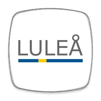 Sweden Flag - Lulea - Sverige - Schweden - Square fridge magnet - white - Front