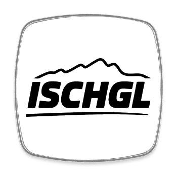 Ischgl - Création de souvenirs - Magnet carré - blanc - Devant