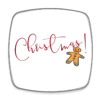 Christmas gingerbread - Square fridge magnet - white - Front