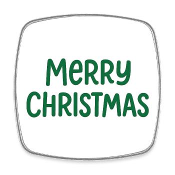 Merry Christmas Weihnachten - Viereckiger Kühlschrankmagnet - Weiß - Vorne