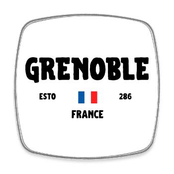 Grenoble, France, Champ/Grenoble, France - Square fridge magnet - white - Front