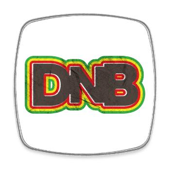 DnB Graffiti Junglist Grunge Logo - Square fridge magnet - white - Front