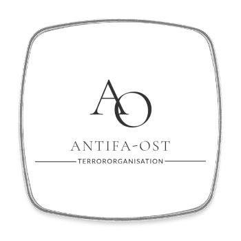 Antifa East Terrorist Organization US-Approved 161 - Square fridge magnet - white - Front