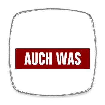 Hinten Steht Auch Was - Viereckiger Kühlschrankmagnet - Weiß - Vorne