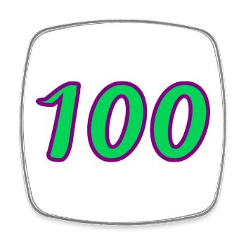100. 100 JAHRE. 100-JÄHRIGES JUBILÄUM. GEBURTSTAG 100 - Viereckiger Kühlschrankmagnet - Weiß - Vorne