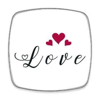 Love Heart Passion Feelings Declaration of Love - Square fridge magnet - white - Front