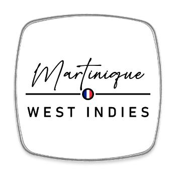Martinique - France - West Indies - Karibik - Viereckiger Kühlschrankmagnet - Weiß - Vorne