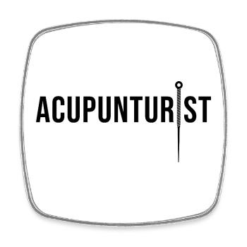 Acupuncteur professionnel agréé Pratique de la MTC - Magnet carré - blanc - Devant
