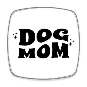 Dog Mom Love Design - Magnet carré - blanc - Devant