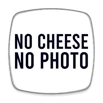 No cheese no photo - Viereckiger Kühlschrankmagnet - Weiß - Vorne