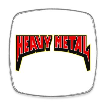Heavy Metal Hell yes 3D-Logo-Banner - Viereckiger Kühlschrankmagnet - Weiß - Vorne