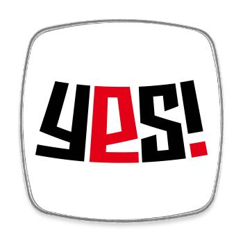 Yes! - Square fridge magnet - white - Front