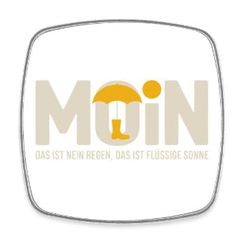 Motif solaire liquide Moonshade - Magnet carré - blanc - Devant