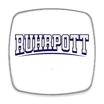 Ruhrpott Germany College Style - Square fridge magnet - white - Front