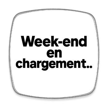 Weekend in charge - Square fridge magnet - white - Front