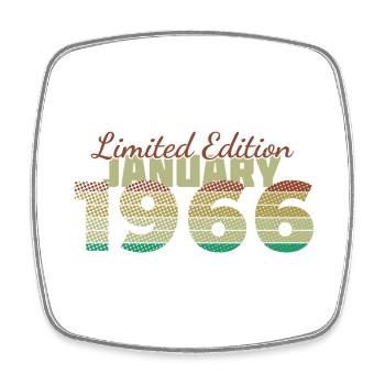 60th Birthday Limited Edition (SCR) 01/1966 - Square fridge magnet - white - Front