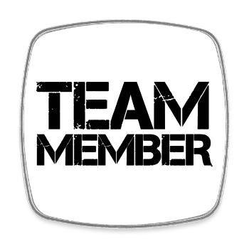 team_member - Magnet carré - blanc - Devant
