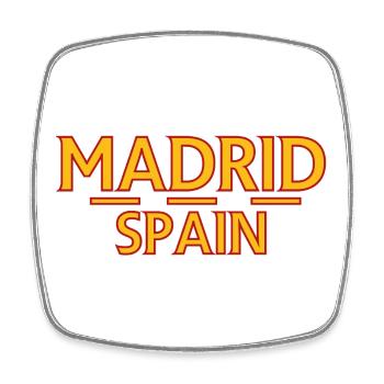 Madrid – Spanien - Viereckiger Kühlschrankmagnet - Weiß - Vorne