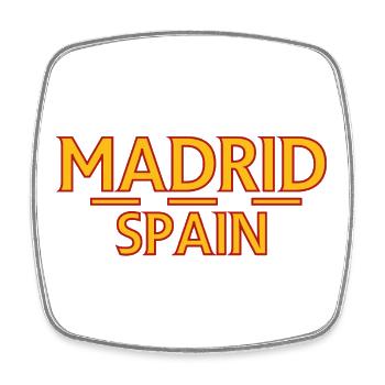 Madrid – Spanien - Viereckiger Kühlschrankmagnet - Weiß - Vorne