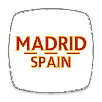 Madrid – Spanien - Viereckiger Kühlschrankmagnet - Weiß - Vorne