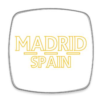 Madrid – Spanien - Viereckiger Kühlschrankmagnet - Weiß - Vorne