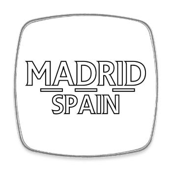 Madrid – Espagne - Magnet carré - blanc - Devant