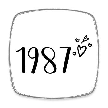 1987 - Magnet carré - blanc - Devant