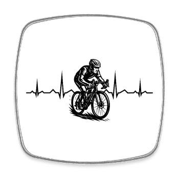 Vintage road bike design for road bike - Square fridge magnet - white - Front