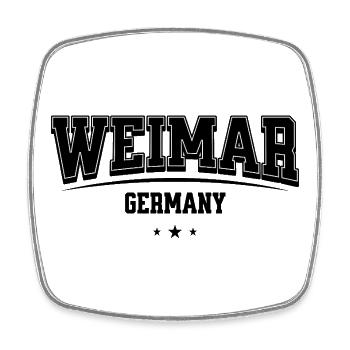 Weimar Germany College Lettering - Square fridge magnet - white - Front